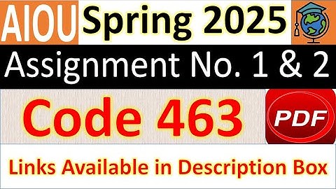AIOU Code 463 Solved Assignment No.1 & 2 Spring 2025 | Subject: Fundamentals of Business || Bachelor