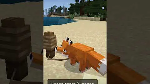 Как приручить лису в Minecraft PE! #shorts #shortgamingchanneng #nerkinshorts
