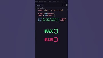 Python Challenge: Find Highest and Lowest Numbers in a List #shorts #python #coding
