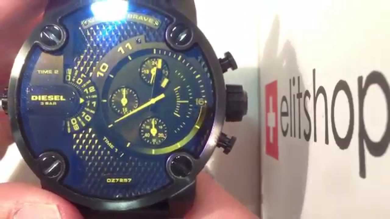 Review: Diesel Watch DZ7257 Special Glass Little Daddy Collection @  elitshop.ch - YouTube