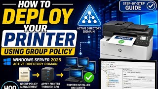 How to Deploy a Printer using Group Policy - Windows Server 2025 #hoobasics