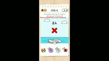 Brain Test 2 Level 12 The plane must go through a dangerous turbulence brain test