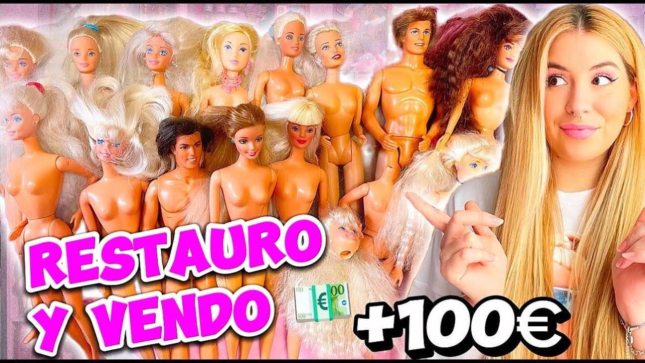 ARREGLO 15 BARBIES PARA VENDER 😱  *facil y rapido, alisar pelo, reparar cuellos...*