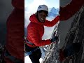 Climbing the mountain in winter