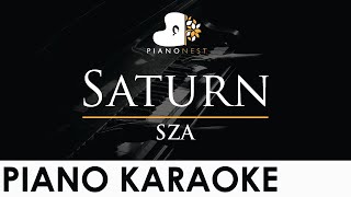 Video thumbnail of "SZA - Saturn - Piano Karaoke Instrumental Cover with Lyrics"