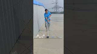 Perfect Concrete Leveling with Power Screed MachineSatisfying Concrete Finishing Using