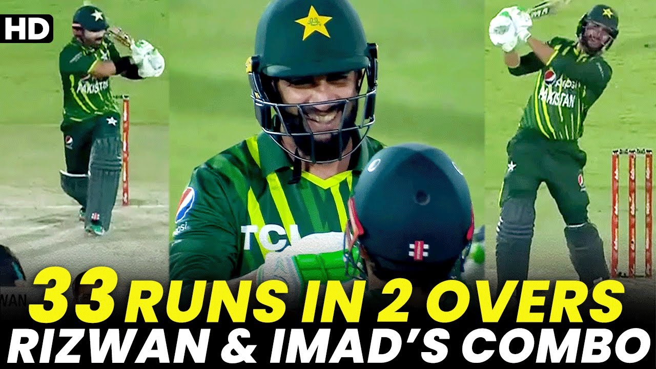 33 Runs in 2 Overs | M Rizwan & Imad Wasim's Combo | Pakistan vs New ...
