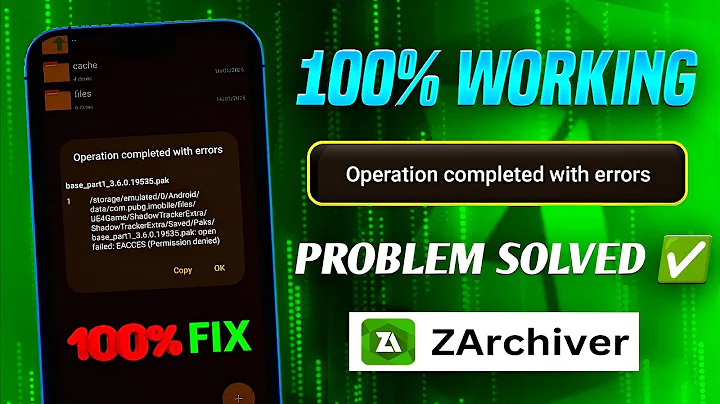 how to fix operation completed with errors in zarchiver 2025 | Operation error zarchiver