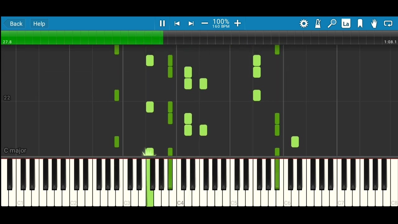 Piano Tiles 2 - Single Tile Challenge (Synthesia) +MIDI - YouTube