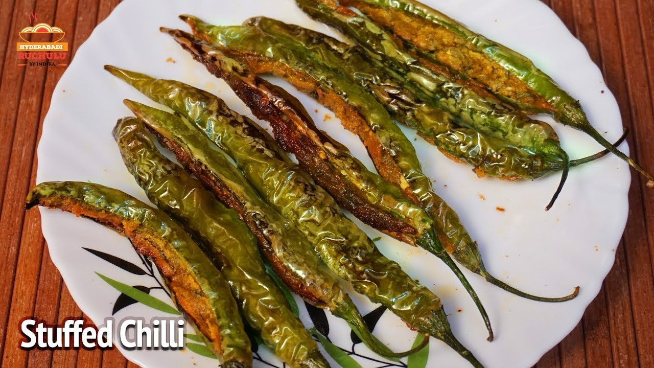 Mirchi Masala Fry | పప్పు సాంబార్ చారు రసం లో నంచుకునే మిర్చి మసాలా ఫ్రై | Stuffed Green Chillies | Hyderabadi Ruchulu