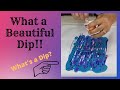 Dipping into Beautiful Blues!!!  Easy beginners dip technique!  Acrylic Fluid Art Pouring ~ No Water