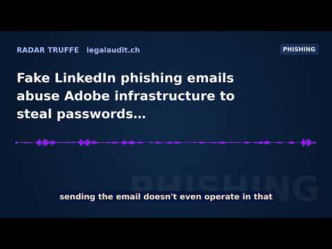 Fake LinkedIn phishing emails abuse Adobe infrastructure to steal passwords