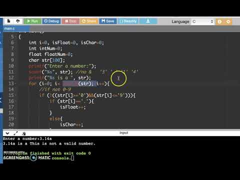 How to tell if user input is a float, int, or letters in C