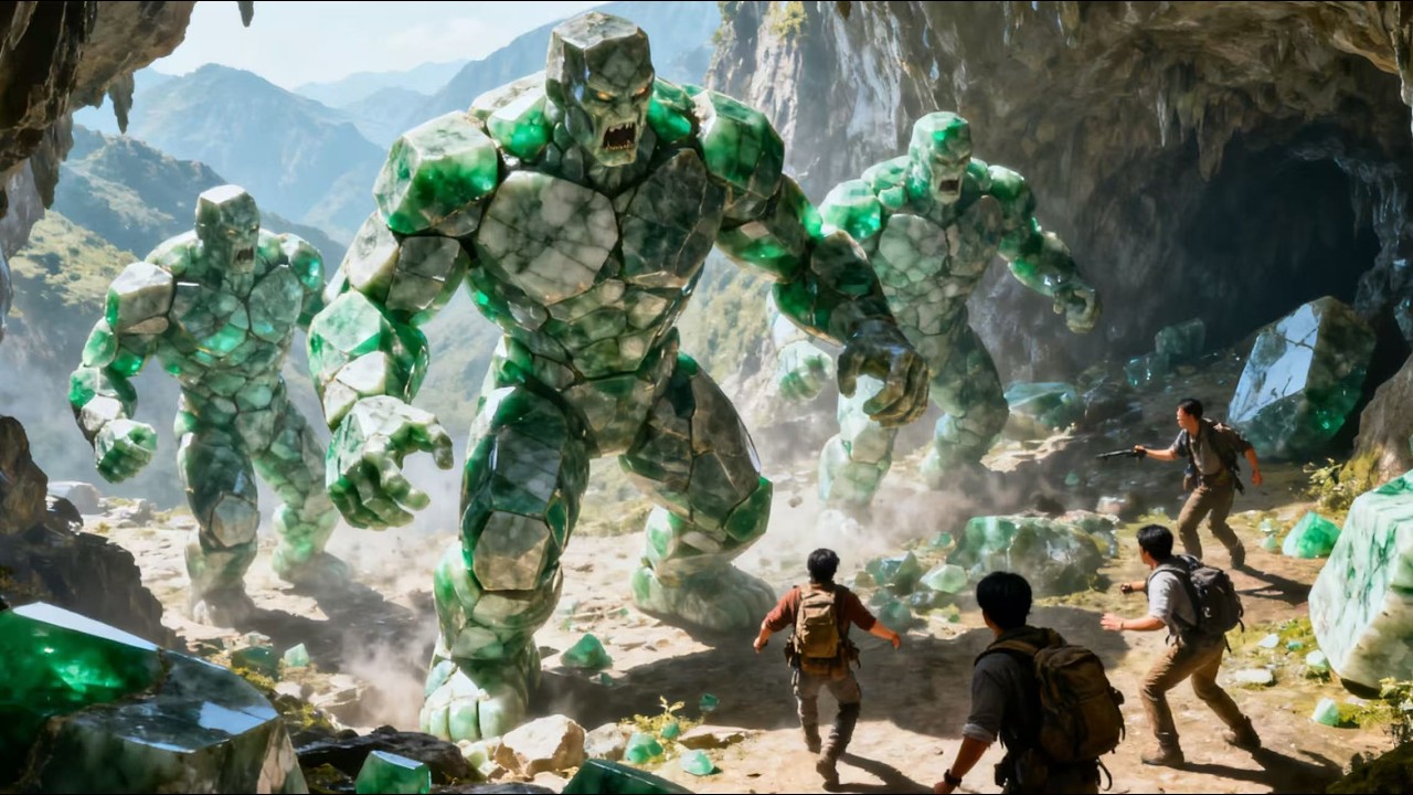 【Chinese drama】山洞探险遇石怪伏击，探险小队绝地反杀！