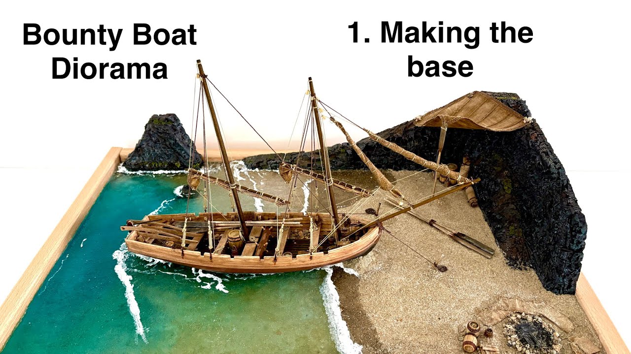 Диорама «Корабль добычи» | учебное пособие по созданию модели корабля: создание основания диорамы.