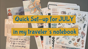 Traveler’s Notebook Set-up Planner Perfect & Cocoa Daisy (for July 2024)