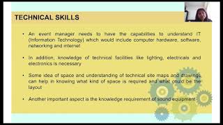 Skills Required for an Event Manager-II