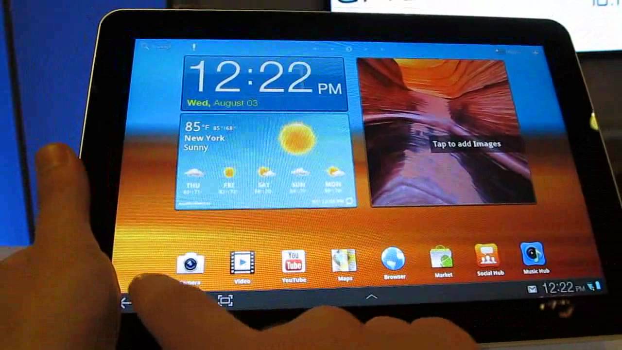 Samsung Galaxy Tab 10.1 with TouchWiz - YouTube