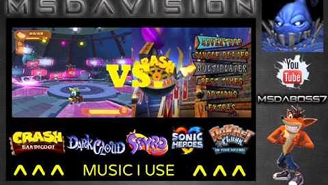 Courtney Gears Menu - Crash Nitro Kart/Ratchet and Clank 3 Mix