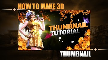 Make this Pubg/Bgmi MONTAGE thumbnail with 3d character | pubg 3d thumbnail tutorial