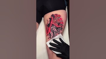 Thumbnail of 🦖 How Cool Is This Dinosaur Tattoo By Joshhurrelltattoos #tattuba #shorts #tattooartist #ink #art