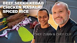 Beef Seekh Kebabs and Chicken Masala Rice — Cooking with Chef Zubin