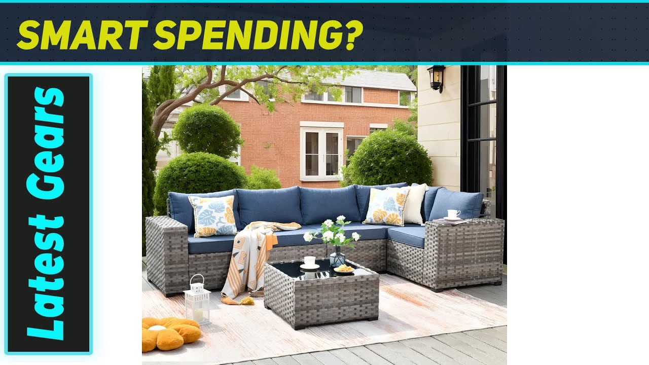 Ovios 6 Pieces Patio Furniture Set – Best Modular Outdoor Sectional Sofa