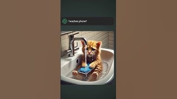 Kitten Drops Phone in the Toilet! 📱🐱 #ai #aiart #chatgpt