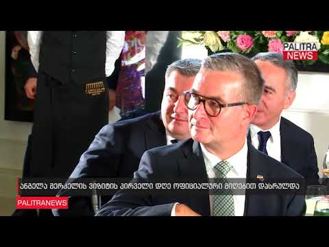 ანგელა მერკელის ვიზიტის პირველი დღე ოფიციალური მიღებით დასრულდა