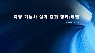 [Angelboo] 측량기능사 실기 결과 정리(레벨)