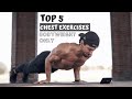 TOP 5 BODYWEIGHT EXERCISES TO GROW YOUR CHEST | No Equipment | Rowan Row