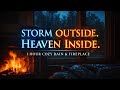 Dışarıda Fırtına, İçeride Cennet 🌧️🔥 | 1 Saat Keyifli Yağmur ve Şömine Ortamı
