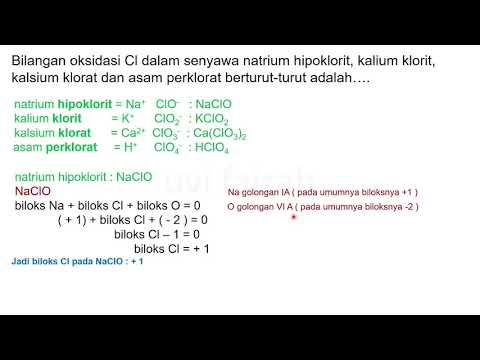 Video: Apa itu bilangan oksidasi natrium?