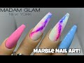 Madam Glam Spring Marble Nails | Gel Polish Nail Art
