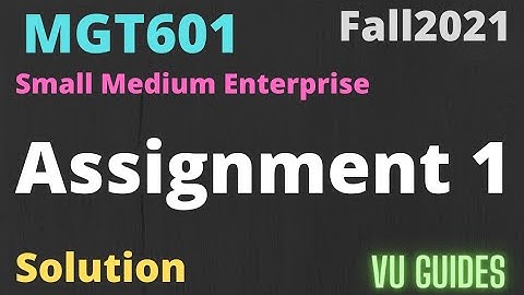 MGT601 Assignment 1 Solution Fall2021/MGT601 Assignment Solution 2021#vu #assignment