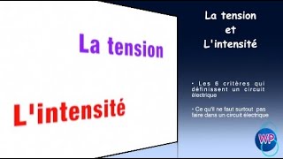 --------------------------#47 La TENSION et L'INTENSITE à modifier