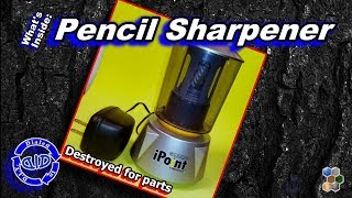 Inside Electric Pencil Sharpener - Free Electronic Parts - Salvage or Repair