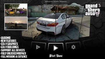 GTA 5 GRAPHICS MODPACK V2 for GTA SA Android | Fully Unlocked | Support All Devices 🔥