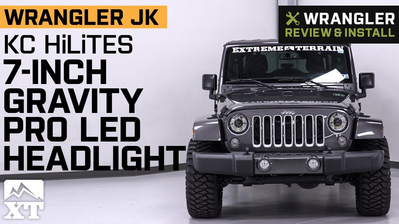 KC HiLiTES Jeep Wrangler 7 in. Gravity Pro LED Headlight 4234 (07-18 Jeep  Wrangler JK)