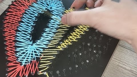 HƯỚNG DẪN LÀM TRANH CHỈ ĐINH TRÁI TIM LỒNG CHỮ LOVE ĐƠN GIẢN | HOW TO DO STRING ART