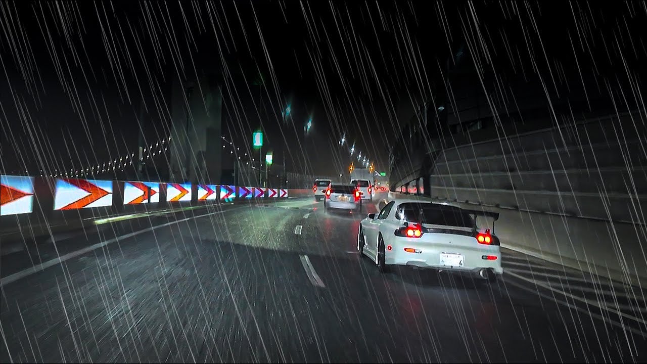 ☔️Heavy Rain in Tokyo Highway💤Drift into Sleep(Real Footage, Not AI)