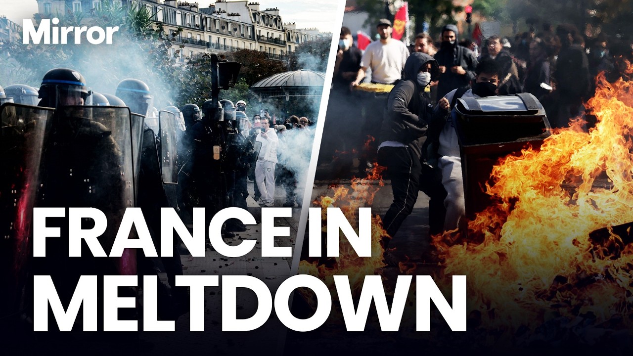 Rioters WREAK HAVOC on streets of Paris as hundreds of protesters arrested and teenager loses HAND
