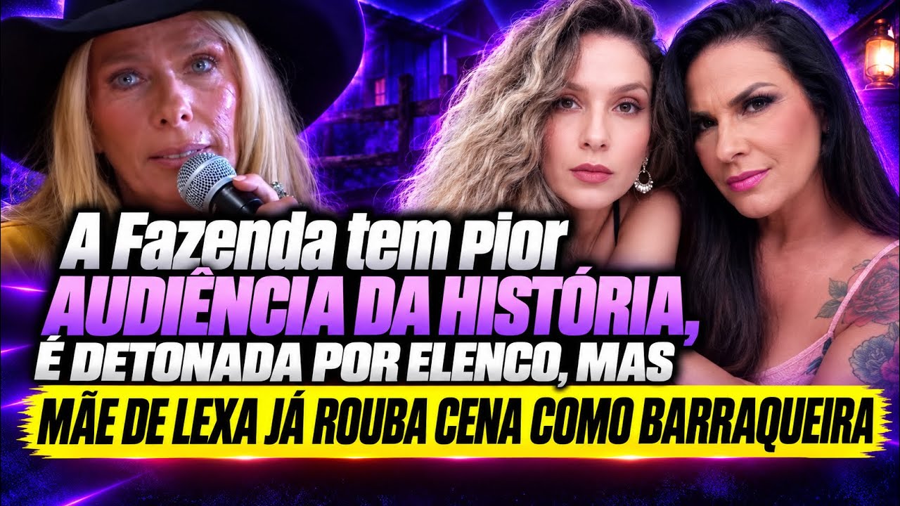 A Fazenda marca audiência da historia, é detonada por elenco, mas mãe de Lexa já é a barra