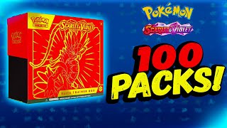 Opening 100x Pokémon Scarlet and Violet Booster Packs!