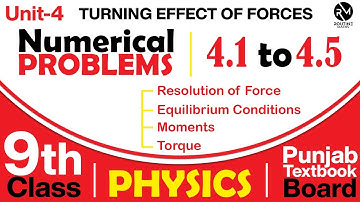 Chapter 4- Numerical (4.1 to 4.5) Solution in Urdu | Physics class 9 | Basic Physics | Class 9th