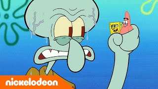 Bob Esponja | ¡Calamardo se convierte en un GIGANTE! | Nickelodeon en Español