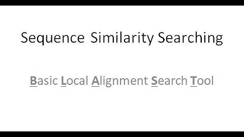 BioInformatics BLAST video
