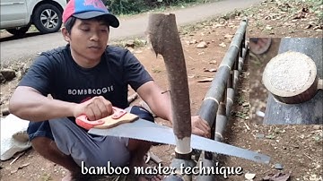 Making bamboo stairs