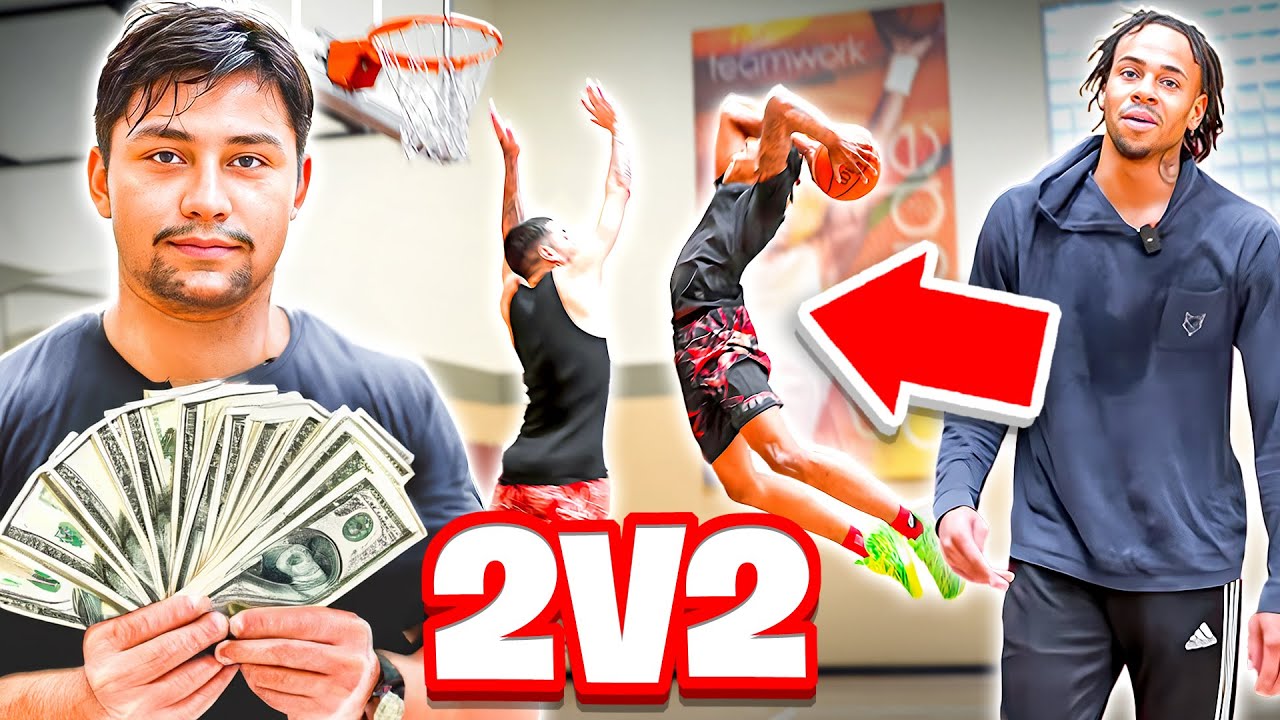 The MOST INTENSE 2v2 For $5,000! (I GOT DUNKED ON) - YouTube