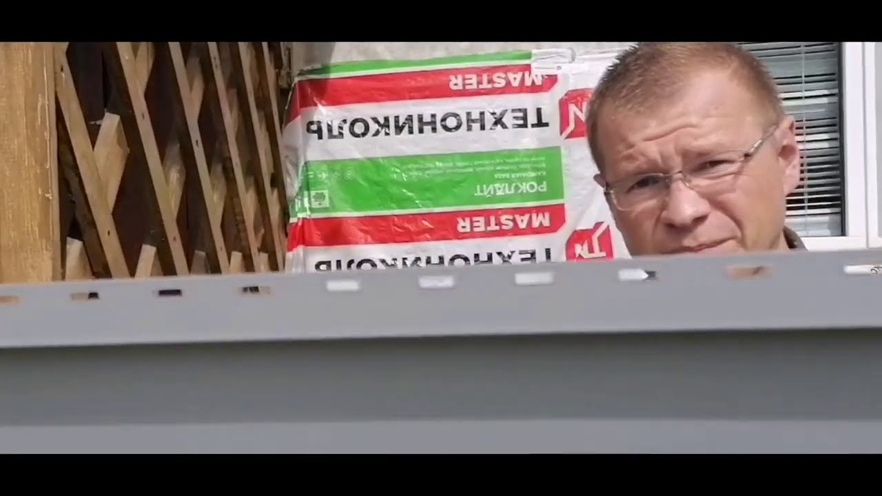 Монтаж металлосайдинга \"имитация бруса\" по брускам, на утепленную стену ...